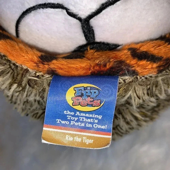 FLIP A ZOO Plush 2-in-1 Toy 17" Happy the Hedgehog & Rio the Tiger - Picture 9 of 12